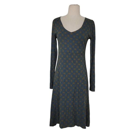 Horny Toad Toad&Co Bellflower Athletic Dress Sz S Green Blue Organic Cotton Blen - Picture 1 of 10